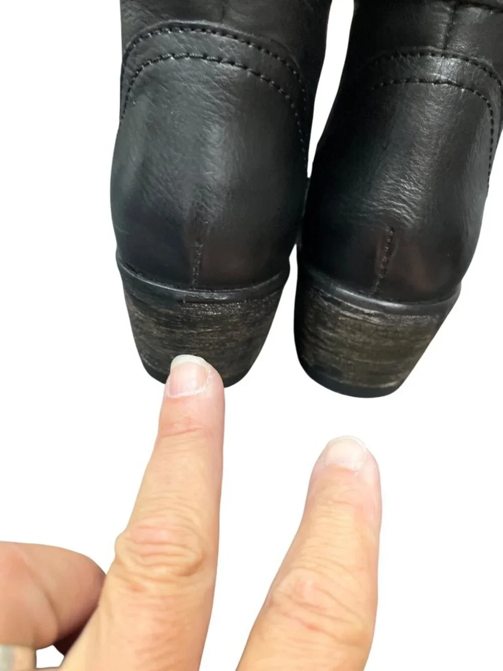 Seychelles wms black leather below knee equestrian riding boots sz 6 SKU 10-676